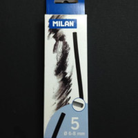 Κάρβουνο φυσικό Milan, ψιλό 6-7mm, 15cm μήκος - 5 τεμάχια